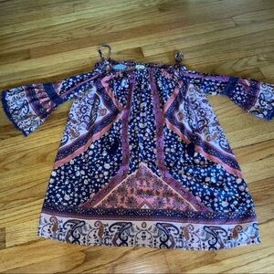 50 Mason & Belle Boho Peasant Cold Shoulders Blouse